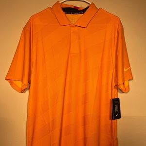 New Tiger Woods Collection Golf TW "Tiger Stripes" Polo Shirt CK6313-845 Orange
